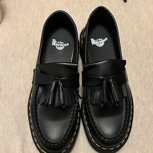Dr. Martens Black Leather Tassel Loafers